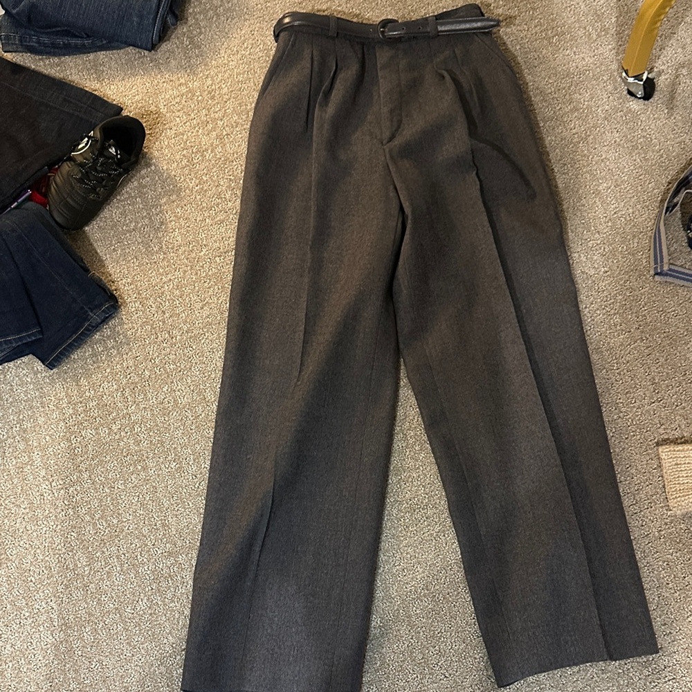 RARE VINTAGE Christian Dior Sport Charcoal Gray women’s Dress Pants